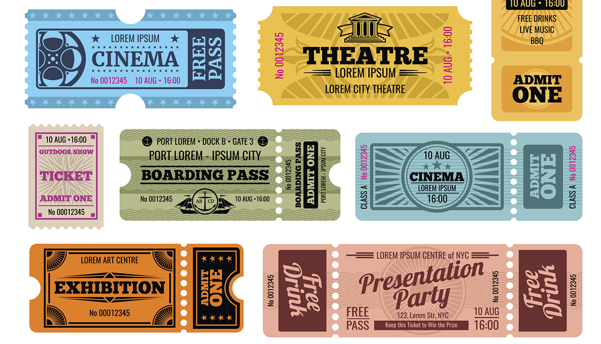 variety of ticket types